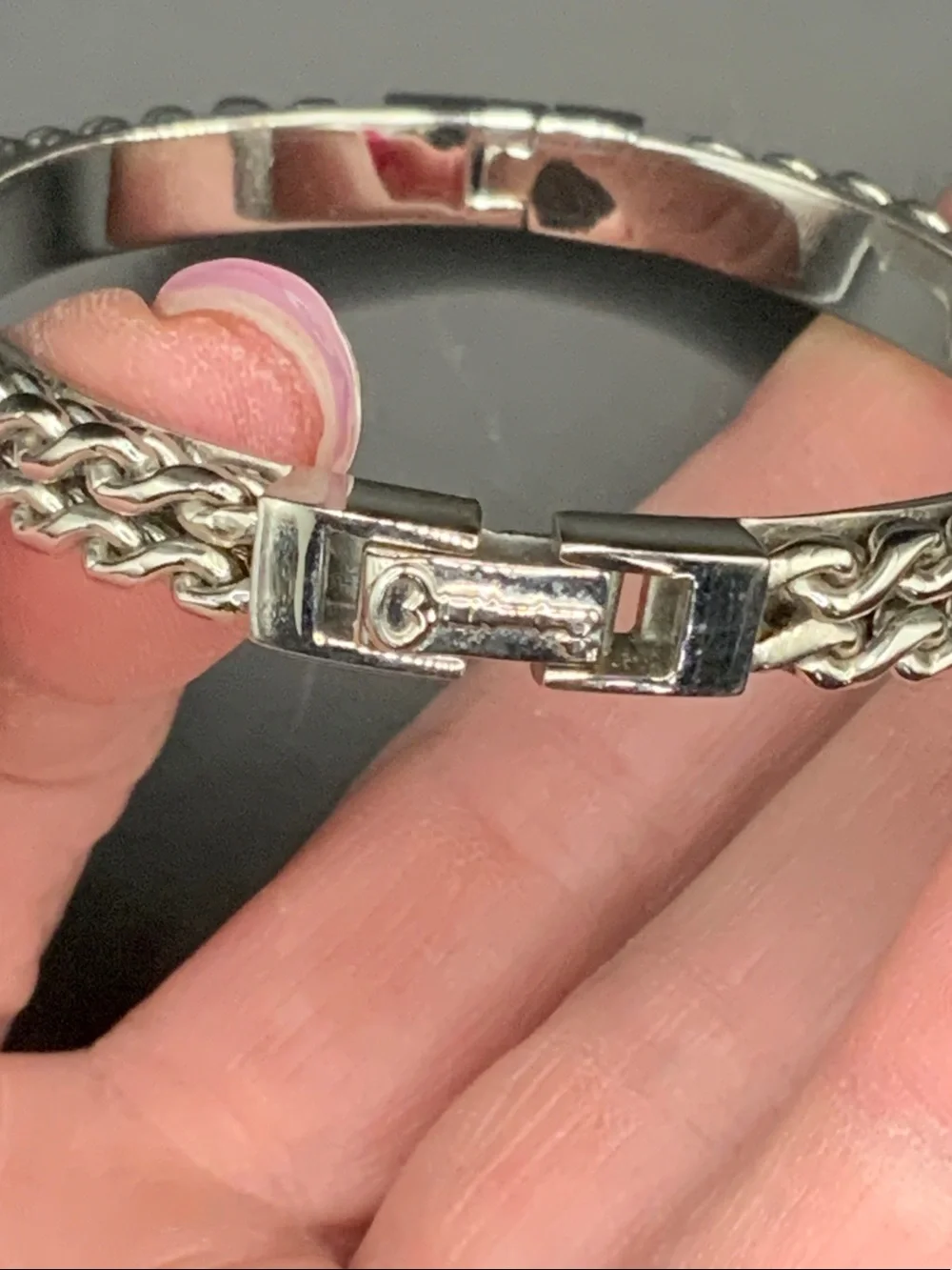Steel Braided Chain Bracelet -Silver Tone